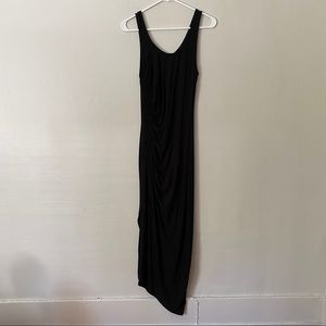 Rouched sleeveless maxi dress